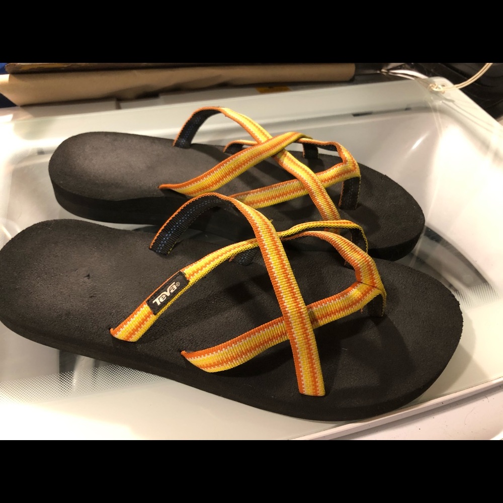 Teva Women's Sandals with Yellow and Orange Straps